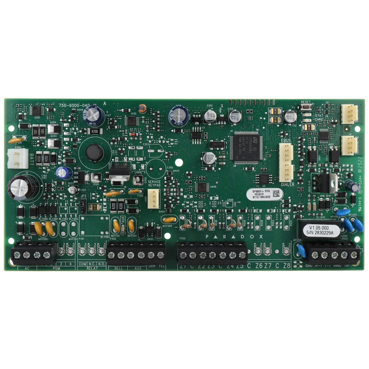 wired panel with 5 on-board zones
