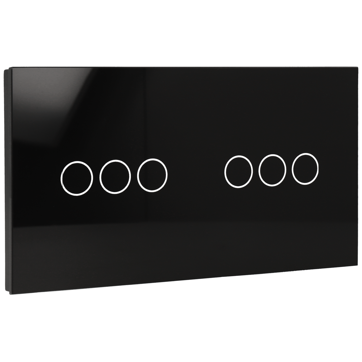 Panel de interruptor doble con 6 botones